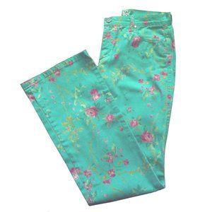 CAVALLI JEANS  Pastel Blue Floral Design